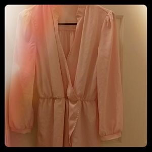 Long sleeve pink dress